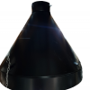 Зонт вытяжной круглый D800мм*d200мм*H400мм окрашенный в черный цвет - Truba96.ru